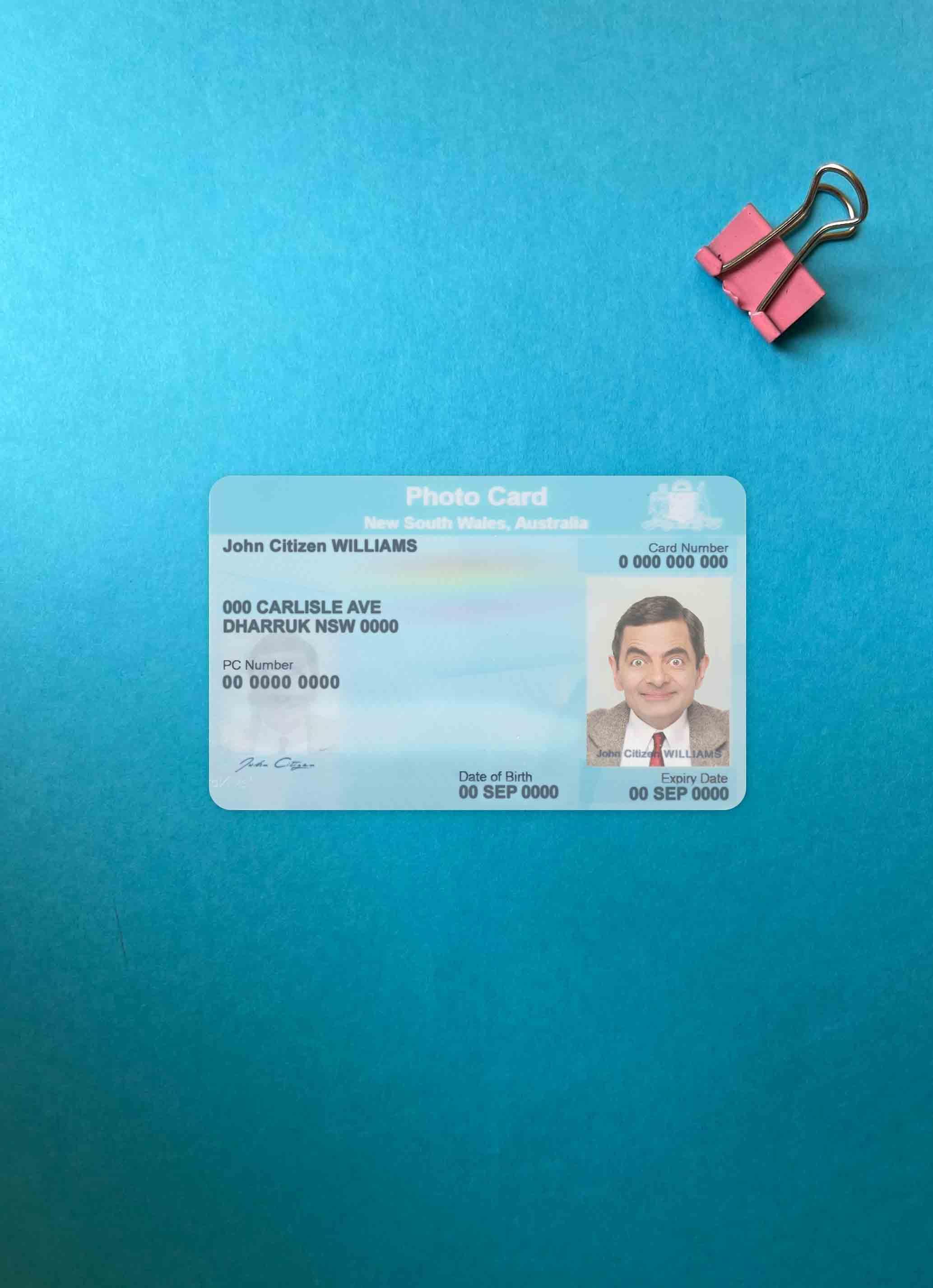 Printable Australia New South Wales photo card photolook example